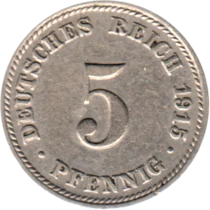 Preview 5 Reichspfennigs, 1915 reverse