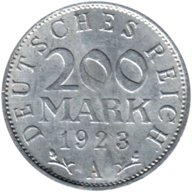 Preview 200 Reichsmarks, 1923 reverse