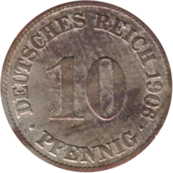 Preview 10 Reichspfennigs, 1906 reverse