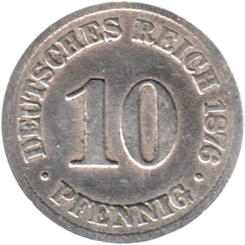 Preview 10 Reichspfennigs, 1876 reverse