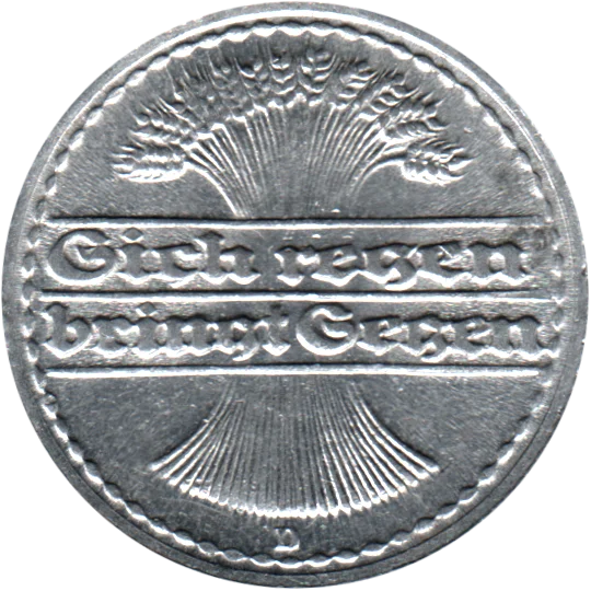 50 Reichspfennigs, 1920 Obverse