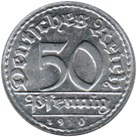 Preview 50 Reichspfennigs, 1920 reverse