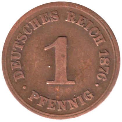 1 Reichspfennig, 1876 Reverse