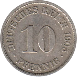 Preview 10 Reichspfennigs, 1905 reverse