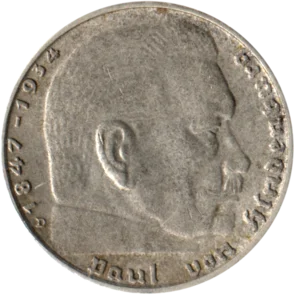 Preview 2 Reichsmarks, 1938 obverse