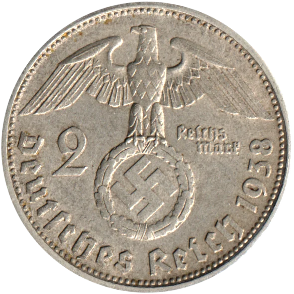 2 Reichsmarks, 1938 Reverse