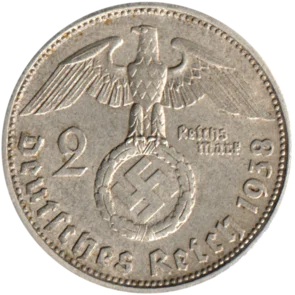 Preview 2 Reichsmarks, 1938 reverse