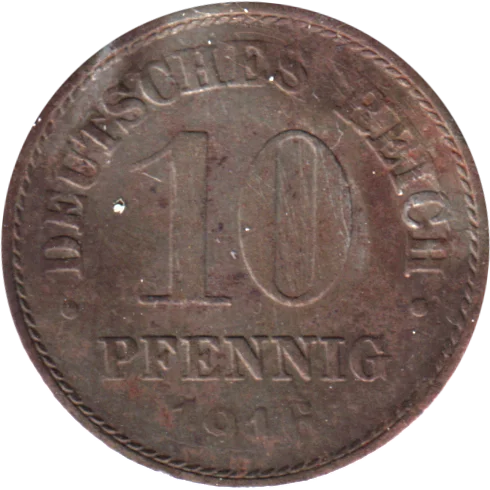 10 Reichspfennigs, 1916 Reverse