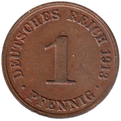 1 Reichspfennig, 1913 Reverse