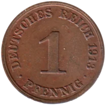 Preview 1 Reichspfennig, 1913 reverse