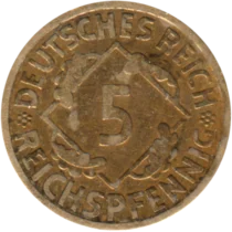 Preview 5 Reichspfennigs, 1924 reverse