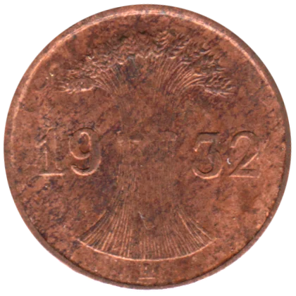1 Reichspfennig, 1932 Obverse