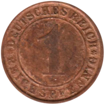 Preview 1 Reichspfennig, 1932 reverse