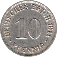 Preview 10 Reichspfennigs, 1911 reverse