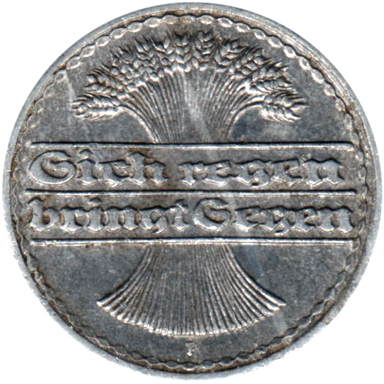 50 Reichspfennigs, 1921 Obverse