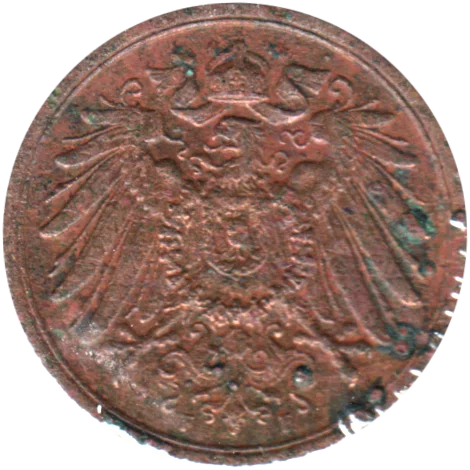 2 Reichspfennigs, 1910 Obverse