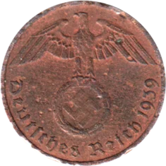 Preview 2 Reichspfennigs, 1939 obverse