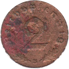 Preview 2 Reichspfennigs, 1939 reverse