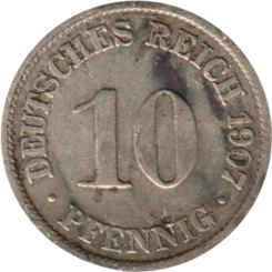Preview 10 Reichspfennigs, 1907 reverse