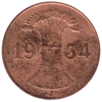 Preview 1 Reichspfennig, 1934 obverse