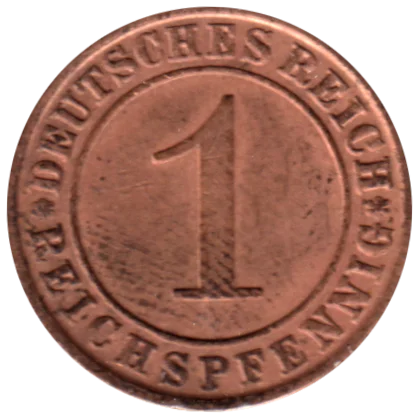 1 Reichspfennig, 1934 Reverse