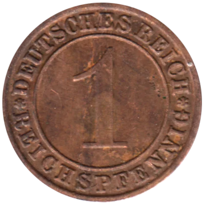 1 Reichspfennig, 1933 Reverse