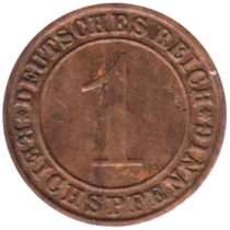 Preview 1 Reichspfennig, 1933 reverse