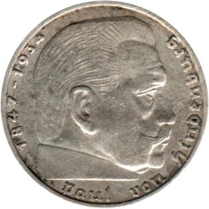 Preview 2 Reichsmarks, 1937 obverse