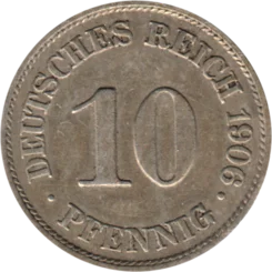 Preview 10 Reichspfennigs, 1906 reverse