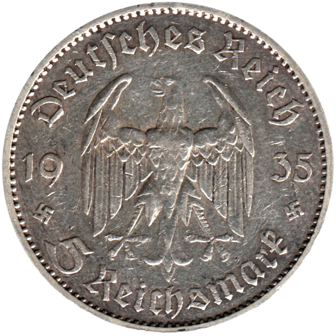 5 Reichsmarks, 1935 Reverse