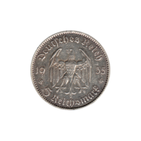 Preview 5 Reichsmarks, 1935 reverse