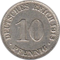 Preview 10 Reichspfennigs, 1913 reverse