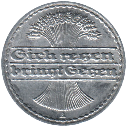 50 Reichspfennigs, 1921 Obverse