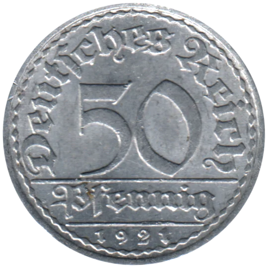 50 Reichspfennigs, 1921 Reverse