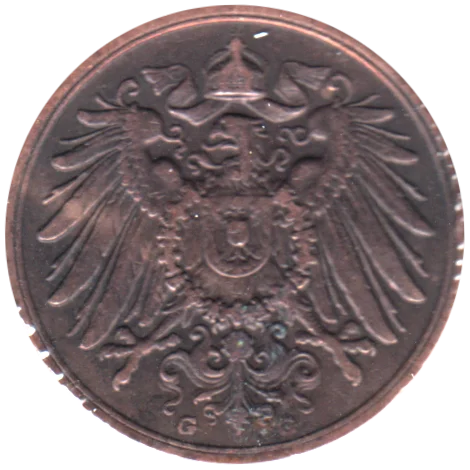 2 Reichspfennigs, 1912 Obverse