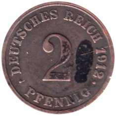 Preview 2 Reichspfennigs, 1912 reverse