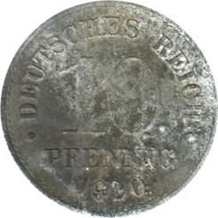 Preview 10 Reichspfennigs, 1920 reverse