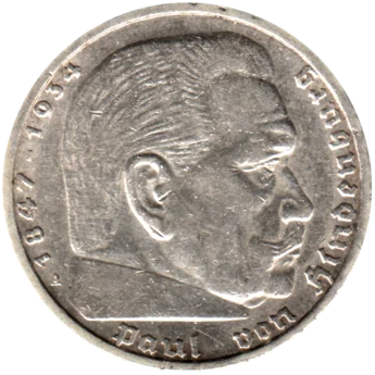 Preview 5 Reichsmarks, 1936 obverse