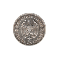 Preview 5 Reichsmarks, 1936 reverse