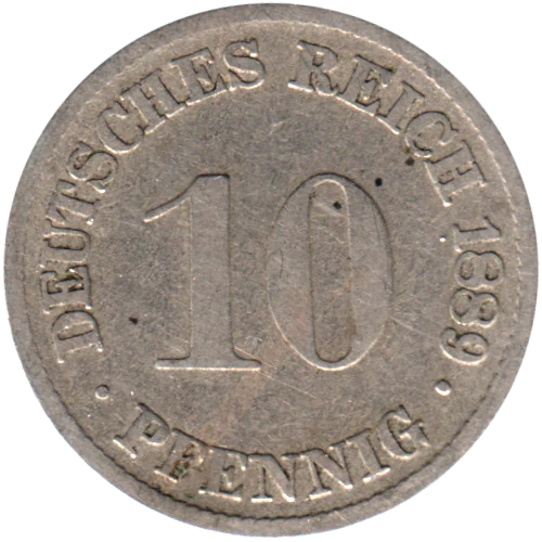 10 Reichspfennigs, 1889 Reverse