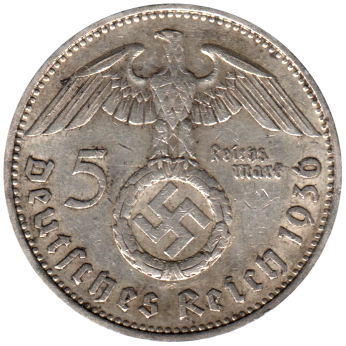 5 Reichsmarks, 1936 Reverse