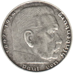 Preview 2 Reichsmarks, 1937 obverse