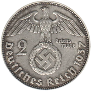 Preview 2 Reichsmarks, 1937 reverse