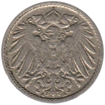 Preview 5 Reichspfennigs, 1908 obverse