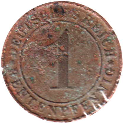 1 Reichspfennig, 1924 Reverse