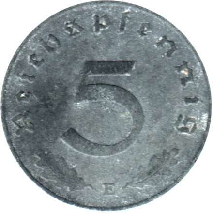 5 Reichspfennigs, 1941 Reverse