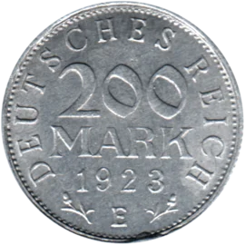 Preview 200 Reichsmarks, 1923 reverse