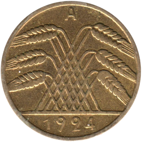 10 Reichspfennigs, 1924 Obverse