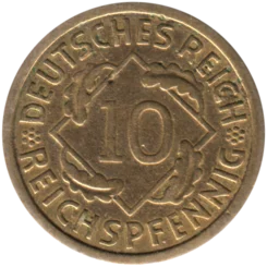 Preview 10 Reichspfennigs, 1924 reverse