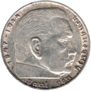 Preview 2 Reichsmarks, 1937 obverse